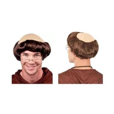 Imagem de Peruca Frei Padre Franciscano Festa Junina Halloween - MC PRESENTES