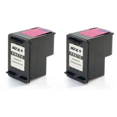 Imagem de 2 Cartucho De Tinta Compatível 662xl 662 Preto 15ml / Deskjet 2515 251