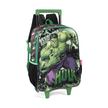 Imagem de Mochila De Rodinhas Incrível Hulk Verde - Luxcel