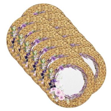 Imagem de Kit Sousplat Lavanda Rústico - NSW, 12 Peças, Sem base