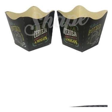 Imagem de 10 Cachepot De Papel Para Festa Doce Decoração Tema Boteco - Nc Toys