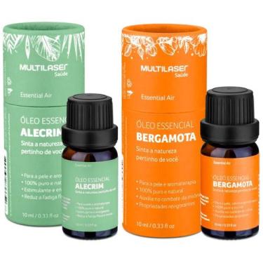 Imagem de Kit Óleo Essencial Alecrim Bergamota Combate Da Insônia - Multilaser