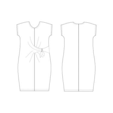 Imagem de Molde Vestido Amarração cintura tamanho PP ao EXG by Maísa Rasche - ED