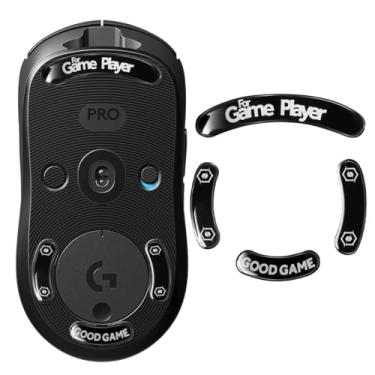 Imagem de immoenuc Patins de mouse de vidro para Logitech G Pro 2 Lightspeed/G Pro sem fio para jogos 2024, acessórios para mouse para jogos (Preto)