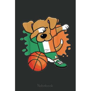 Imagem de Dabbing Dog Ireland Basketball Fans Irish Flag Sport Notebook: A blank lined basketball notebook 6x9 in 110 Pages that makes a fun basketball gift for ... women's basketball, team basketball gifts