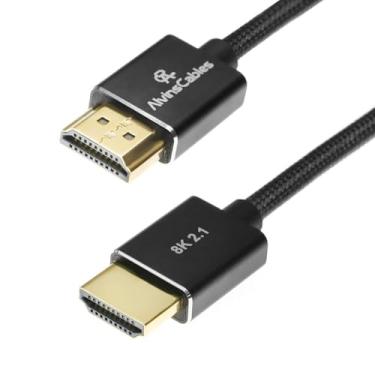 Imagem de Alvin's Cables Cabo HDMI 8K 2.1 para HDMI 8K @60Hz 4K @120Hz de alta velocidade para Atomos Ninja, para Sony FS5 FS7 FX9, BMPCC, para Canon C300 C500, cabo espiral trançado preto