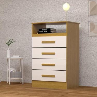Imagem de Cômoda Gaveteiro 57,10cm 4 Gavetas Flex Color 100% Mdf Jéssica - ACP M
