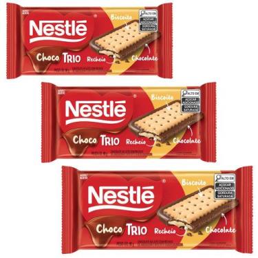 Imagem de Chocolate Nestlé Choco Trio Amendoim Kit 3 Pacotes de 90g
