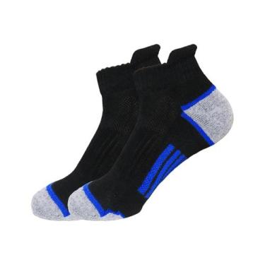 Imagem de Meia Azul para Corrida Masculina e Feminina Trend Up Cano Curto - QLC 