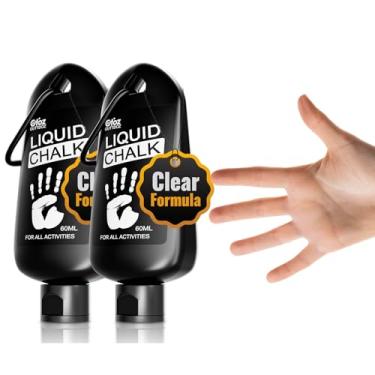 Imagem de OUTTDOZ Giz líquido transparente, mãos secas, não pegajoso, solução antiderrapante transparente para ginástica, torcida, tênis, golfe, pickleball e treino externo. (pacote com 2)
