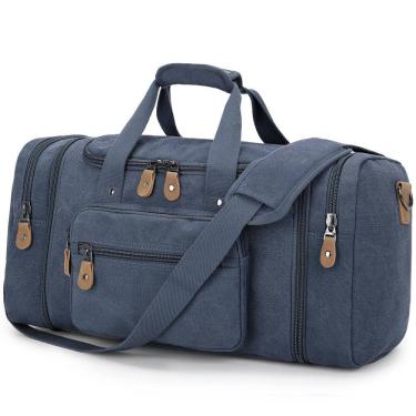Imagem de Mochila Gonex Canvas 50L expansível para viagens azul