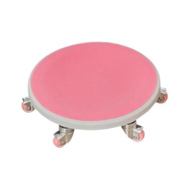 Imagem de YIJU Rolo do rolo do rolo abdominal Equipamento de roda não deslizante não confortável Treinamento muscular do núcleo de disco e exercício para treino, Rosa