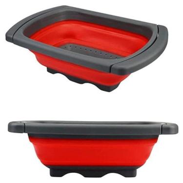 Imagem de Escorredor de Silicone e Plástico pra Cozinha 38cm - Hia Brasil, Verme