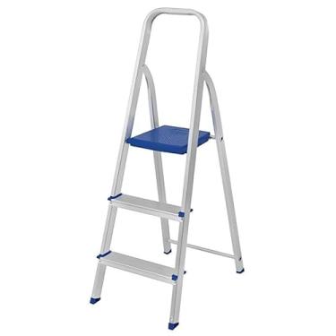Imagem de Escada De AlumíNio Leve E Duradoura De 3 Degraus Para Uso DoméStico Escada Em Espinha De Peixe 1,12 M