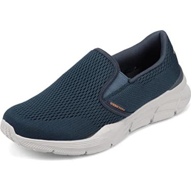 Imagem de Skechers Mocassim masculino sem cadarço, Azul-marinho/laranja, 44