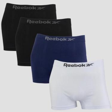 Imagem de Kit 4 Cuecas Boxer Masculina Reebok Original Lisa Premium, 2 preto, 1 