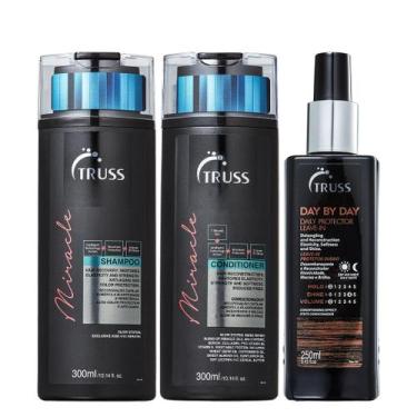 Imagem de Truss Miracle Kit Shampoo Condicionador e Day By Day Leave-in 250ml