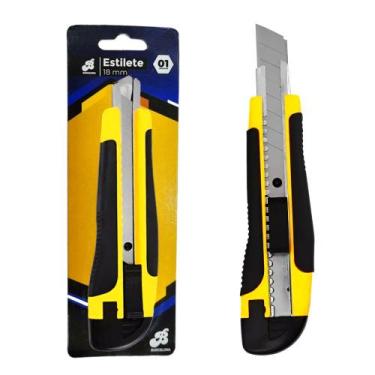 Imagem de Kit 2 Estiletes Profissional Multiuso C/ Trava Lamina 18mm - Barcelona