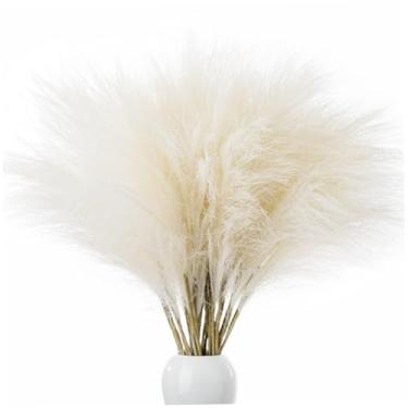 Imagem de CUCUFA Grama artificial dos pampas para decoração de quarto, 6 peças, 45 cm, branco