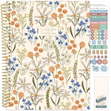 Imagem de bloom daily planners Agenda do ano acadêmico 2025-2026 (21,6 cm x 28 cm) (julho de 2025 a julho de 2026) - Organizador semanal e mensal com adesivos e abas - Flores silvestres caprichosas