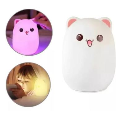 Imagem de Luminária De Silicone Panda Fofo Noturna Sensor De Toque Recarregável 