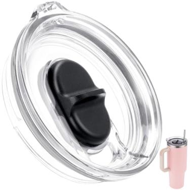 Imagem de Bluwing Tampa de substituição de 1,134 g para copo Stanley Quencher H2.0 FlowState de 1,134 g, tampa à prova de vazamento adequada para copo Stanley, tampa reutilizável à prova de poeira