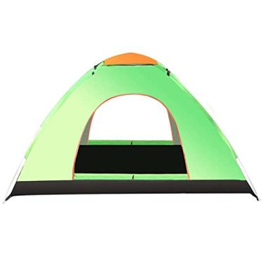 Imagem de Tenda pop-up instantânea para família barraca de acampamento para 4 a 5 pessoas barraca portátil à prova d'água à prova de vento para mochila com porta dupla