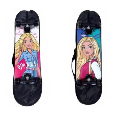 Imagem de Skate Infantil Shape Da Barbie Sortido E Capa Protetora Fun