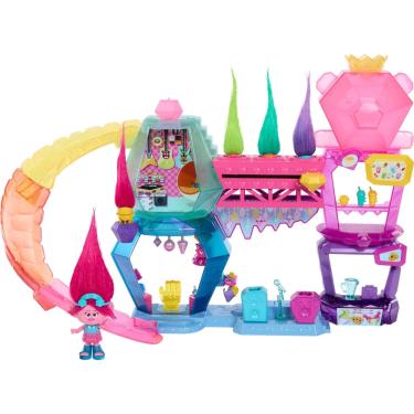 Imagem de Conjunto de jogos Mattel DreamWorks Trolls Mount Rageous com Rainha Poppy