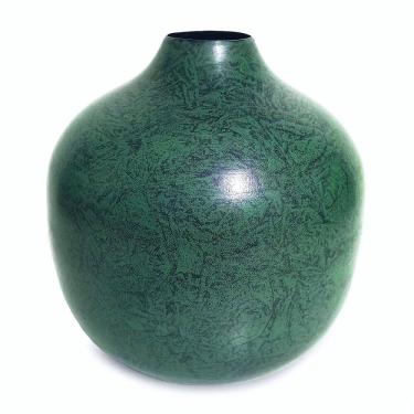 Imagem de Vaso Formato Bola em Metal Decorativo 20x22cm