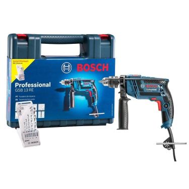 Imagem de Furadeira de Impacto Bosch GSB13 1/2&quot; 650W com Maleta e 5 Brocas