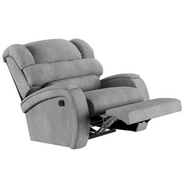 Imagem de Poltrona Do Papai Reclinável Kalie Manual Gatilho Fh9 Linho Cinza - Mpozenato
