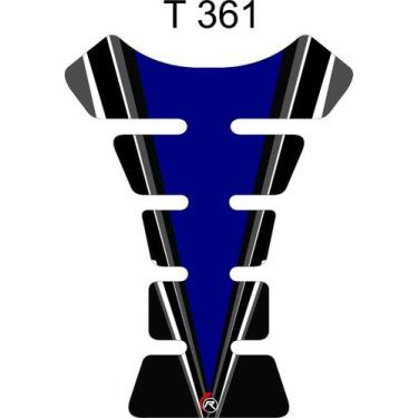 Imagem de Adesivo Protetor Tanque Premium Preto E Azul Modelo Original - Resitan