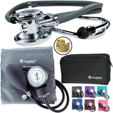 Imagem de Kit Aparelho Pressao Esfigmo Aneroide Estetoscopio Rappaport - Love Sa