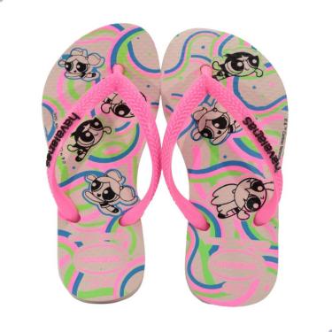 Imagem de Chinelo Infantil Havaianas Kids Slim Powerpuff Meninas Super Poderosas Rosa Ballet
