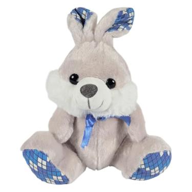 Imagem de Coelho De Pelúcia Com Lacinho 20cms Presente Decoração (Cinza)