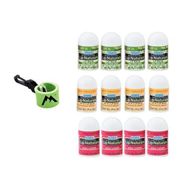 Imagem de Lip Naturals® | 12-Count Assorted Mini Lip Balm with Sunscreen (SPF-15) & 1 Lip Balm Keychain | Made in USA | Lip Balm Pack with 3 Flavors: Tea Tree Mint, Vanilla Bean, & Bing Cherry (0.10oz/3g Each)