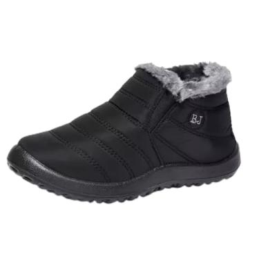 Imagem de Bota Térmica Forrada Unissex para Inverno, Impermeável, Antiderrapante e Fácil de Calçar – Ideal para Dias Frios