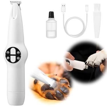 Imagem de Palksky Cortador de patas para cães - Aparador elétrico de patas de cachorro atualizado 2 em 1 com moedor de unhas, aparador de patas recarregável à prova d'água com visor de LED para patas, orelhas,