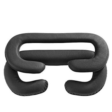 Imagem de Vive VR Face Cover, JARMOR Replacement Eye Mask Pad with Memory Foam & PU Leather [Better FOV] [2 Pack, 6MM & 18MM] for HTC Vive VR - Black