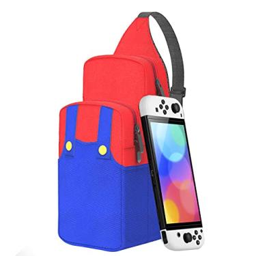 Imagem de Vadaxx Cute Travel Bag for Nintendo Switch/2/Lite/OLED, Small Sling Portable Waterproof Backpack Carrying Crossbody Shoulder Chest Gaming Bag Case for NS SD Console Dock Joy-Cons Accessories Storage