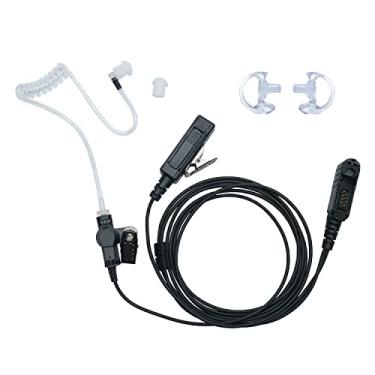 Imagem de Sarcia Fone de ouvido XPR 3500e para Motorola, kit de vigilância de tubo acústico com 2 fios com um par de moldes médios para Motorola XPR3300e XPR3500 XPR3000 XPR3300 rádio walkie talkie bidirecional