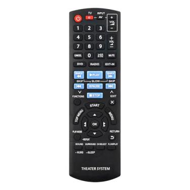 Imagem de Novo controle remoto de substituição N2QAYB000694 para sistema de som Panasonic DVD Home Theater SC-XH70 SA-XH70 SC-XH170 SA-XH170 SB-HF171 SB-HC171 SB-HS171 SB-HW190 SC-XH75 SA-XH75 SB-HF10 SB-HF75 SB-HC10 SB-HC10 SB-HC10 SB-HC10 SB-HC10 SB-HC10 SB-HC10 SB-HC10 SB-H75
