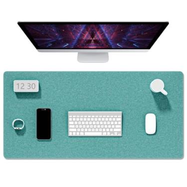 Imagem de Auhoahsil Tapete de mesa de feltro, mouse pad grande minimalista, 2GG 90 x 40 cm, base antiderrapante, tapete de mesa para desktop, teclado, laptop, computador, mouse, escritório, trabalho em casa