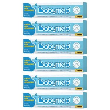 Imagem de Kit C6 Pomada para Assaduras Babymed Azul 45g  Cimed