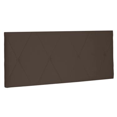 Imagem de Cabeceira Painel Estofada Cama Box Casal 140cm Suede Café