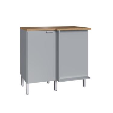 Imagem de Balcão De Canto Em Mdf 1 Porta Hera Decibal Naturalle Griseo