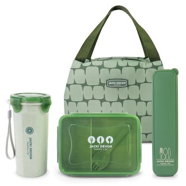 Imagem de Conjunto Kit Fitness De 3 Peças E Porta Talheres Portátil Cor Verde