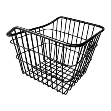 Imagem de menolana Cesta de carga traseira para bicicleta, cesto prático de montagem, acessório universal para banco traseiro, suporte de carga para bagagem de passeio, Sem Tampa