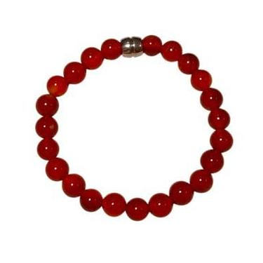 Imagem de Pulseira Esfera Vitalidade Pedra 100% Natural Ágata de Fogo